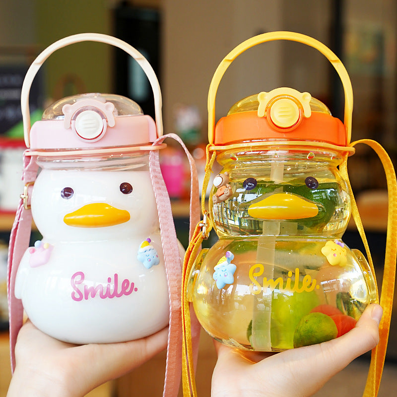 Summer Cute Little Yellow Duck Plastic Cup