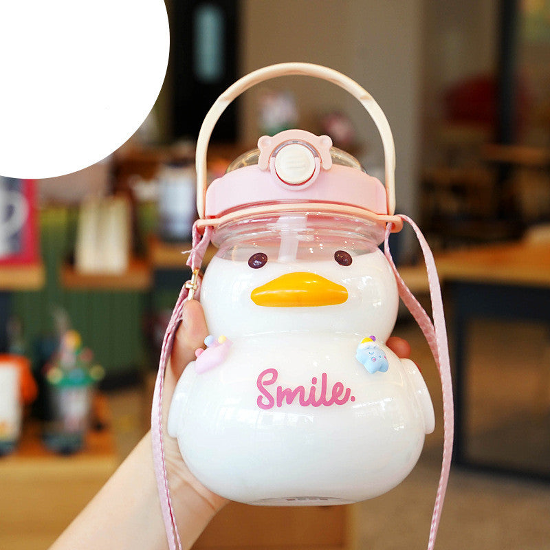 Summer Cute Little Yellow Duck Plastic Cup