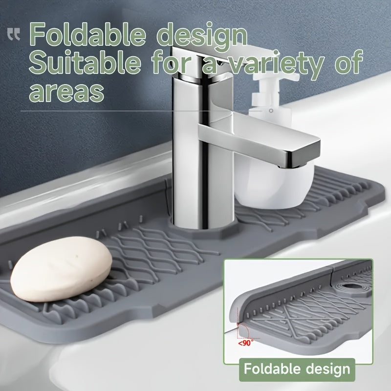 NonSlip Silicone Self-Draining Board,Large Kitchen Drain Board With 5 Incline For Self-Draining